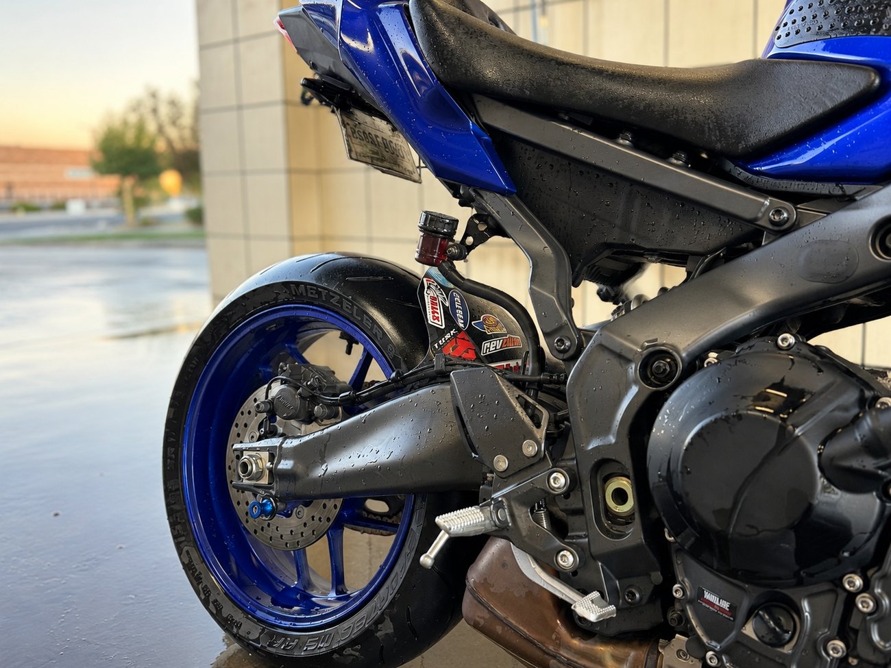 2024 Yamaha MT-09 with passenger pegs removed and the Bracket Tree installed
